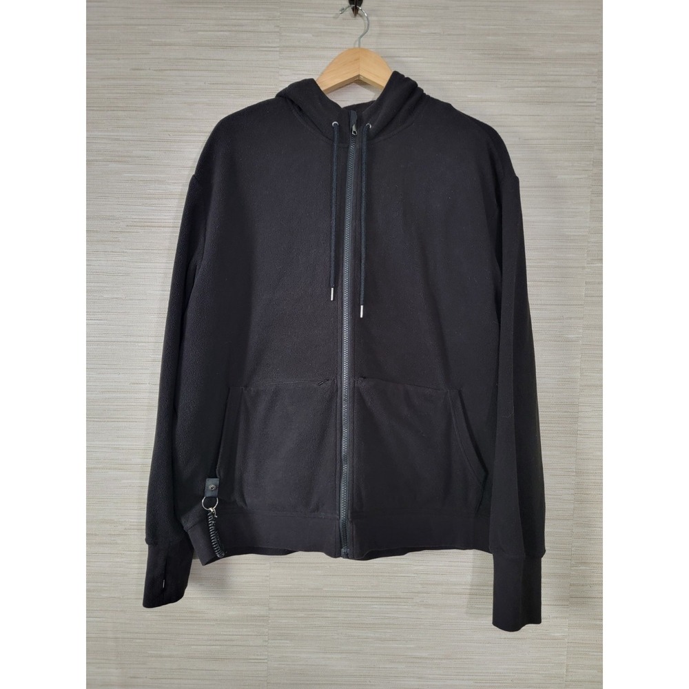 ScotteVest Hoodie Mens XL Black Microfleece Inner Pockets Long Sleeve Full Zip